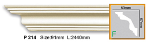 Карниз с гладким профилем P214 FLEXI (2,00 м)