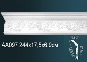 AA097 карниз с орнаментом Perfect Decor