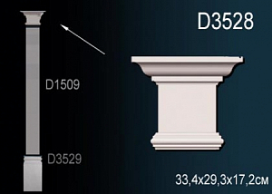 D3528 капитель пилястры Perfect Decor