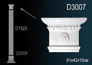 D3007 капитель пилястры Perfect Decor