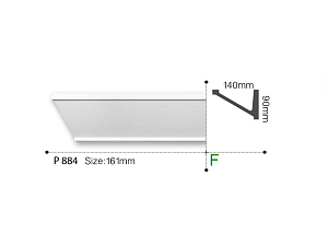 Карниз с гладким профилем P884 FLEXI (2,00 м)
