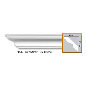 Карниз с гладким профилем P205 (2,00 м)