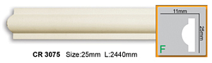 Молдинг с гладким профилем CR3075 FLEXI (2,00 м)