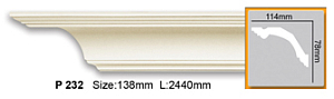 Карниз с гладким профилем P232 FLEXI (2,00 м)