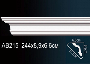 AB215 карниз гладкий Perfect Decor