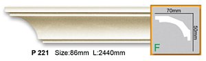 Карниз с гладким профилем P221 FLEXI (2,00 м)