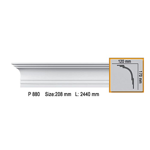 Карниз с гладким профилем P880 (2,00 м)