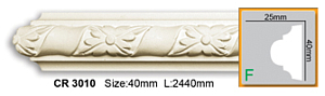 Молдинг с орнаментом CR3010 FLEXI (2,44 м)