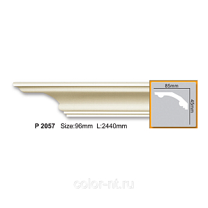 Карниз с гладким профилем P2057 FLEXI (2,00 м)
