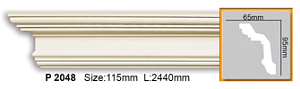 Карниз с гладким профилем P2048 FLEXI (2,00 м)