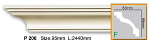 Карниз с гладким профилем P208 FLEXI (2,00 м)