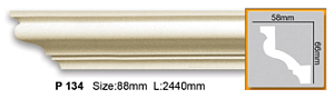 Карниз с гладким профилем P134 FLEXI (2,00 м)
