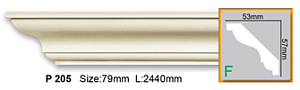 Карниз с гладким профилем P205 FLEXI (2,00 м)