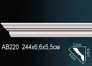 AB220 карниз гладкий Perfect Decor