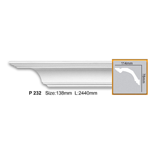 Карниз с гладким профилем P232 (2,00 м)