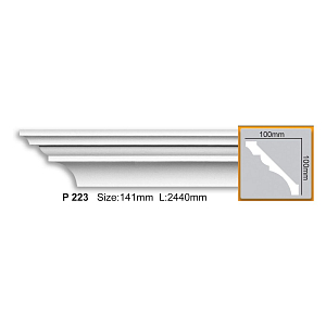 Карниз с гладким профилем P223 (2,00 м)