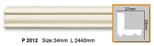 Карниз с гладким профилем P2012 FLEXI (2,00 м)