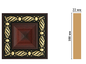 Цветная вставка Decomaster D207-52 (100*100*22 мм)