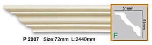 Карниз с гладким профилем P2007 FLEXI (2,00 м)