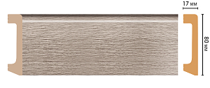 Плинтус Decomaster D235-77 (80*17*2400 мм)
