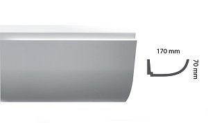 Карниз с гладким профилем P882 FLEXI (2,00 м)